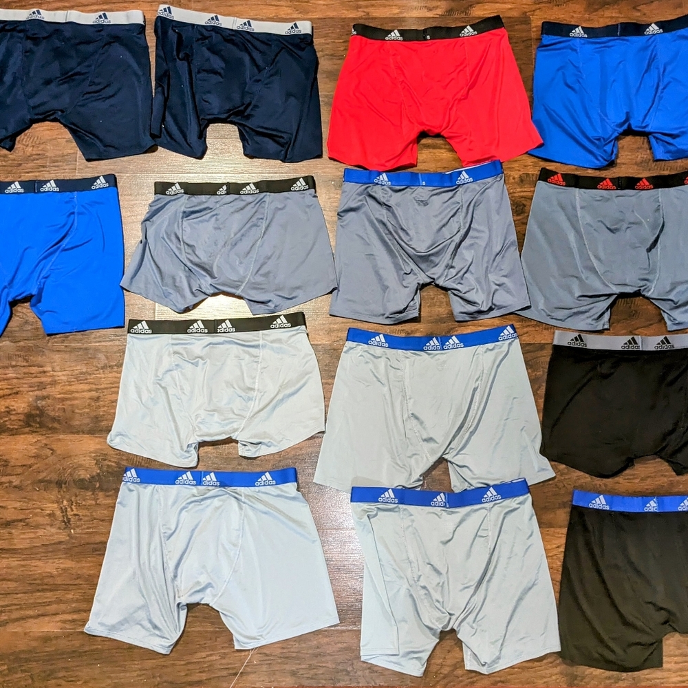 ADIDAS XL BOXER BRIEFS 14 PACK SOFT ASSORTED COLORS ULTRA Soft STRETCH WAISTBAND